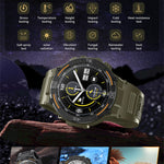 Smartwatch Military Men 360*360 HD Screen Flashlight Health Monitoring Waterproof Heart Rate BT Call Smart Watch For Android IOS
