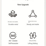 360° Rotatable Tablet Stand Adjustable Foldable Desktop Stand Holder Compatible For 4.7-12 Inch Ipad Pro/Air/Min Laptop Tablet