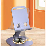 Elough 360° Rotation Portable Tablet Holder For iPad iPhone 15 Xiaomi Folding Lazy Desktop Live Mobile Phone Stand Mount Bracket