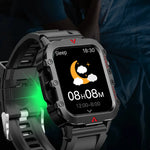 LAXASFIT New Men's Smart Watch LED Flashlight Outdoor Sports Smart Watch Wristwatch Health Monitoring Smart Watch