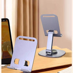 Elough 360° Rotation Portable Tablet Holder For iPad iPhone 15 Xiaomi Folding Lazy Desktop Live Mobile Phone Stand Mount Bracket