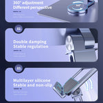 Aluminum Tablet Stand 360°Rotating Folding Adjustable Desk Holder Mount Riser for iPad Pro Air 4 Mini 12.9 4-14 Inch Xiaomi Tab
