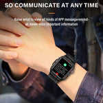 LAXASFIT New Men's Smart Watch LED Flashlight Outdoor Sports Smart Watch Wristwatch Health Monitoring Smart Watch