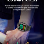 LAXASFIT New Men's Smart Watch LED Flashlight Outdoor Sports Smart Watch Wristwatch Health Monitoring Smart Watch