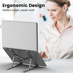 Aluminum Alloy Laptop Stand, Adjustable Foldable Portable Laptop Stand, Anti-Slip Lift Cooling Stand