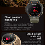 Smartwatch Military Men 360*360 HD Screen Flashlight Health Monitoring Waterproof Heart Rate BT Call Smart Watch For Android IOS