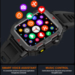 LAXASFIT New Men's Smart Watch LED Flashlight Outdoor Sports Smart Watch Wristwatch Health Monitoring Smart Watch