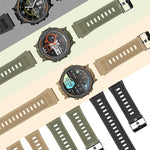 Smartwatch Military Men 360*360 HD Screen Flashlight Health Monitoring Waterproof Heart Rate BT Call Smart Watch For Android IOS