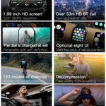 New Smart Watch 9 Ultra Gen 2 Watch Ultra IWO Watch Ultra NFC Smartwatch Series 9 Bluetooth Call 2.2 Inch Wireless Fitness Watch