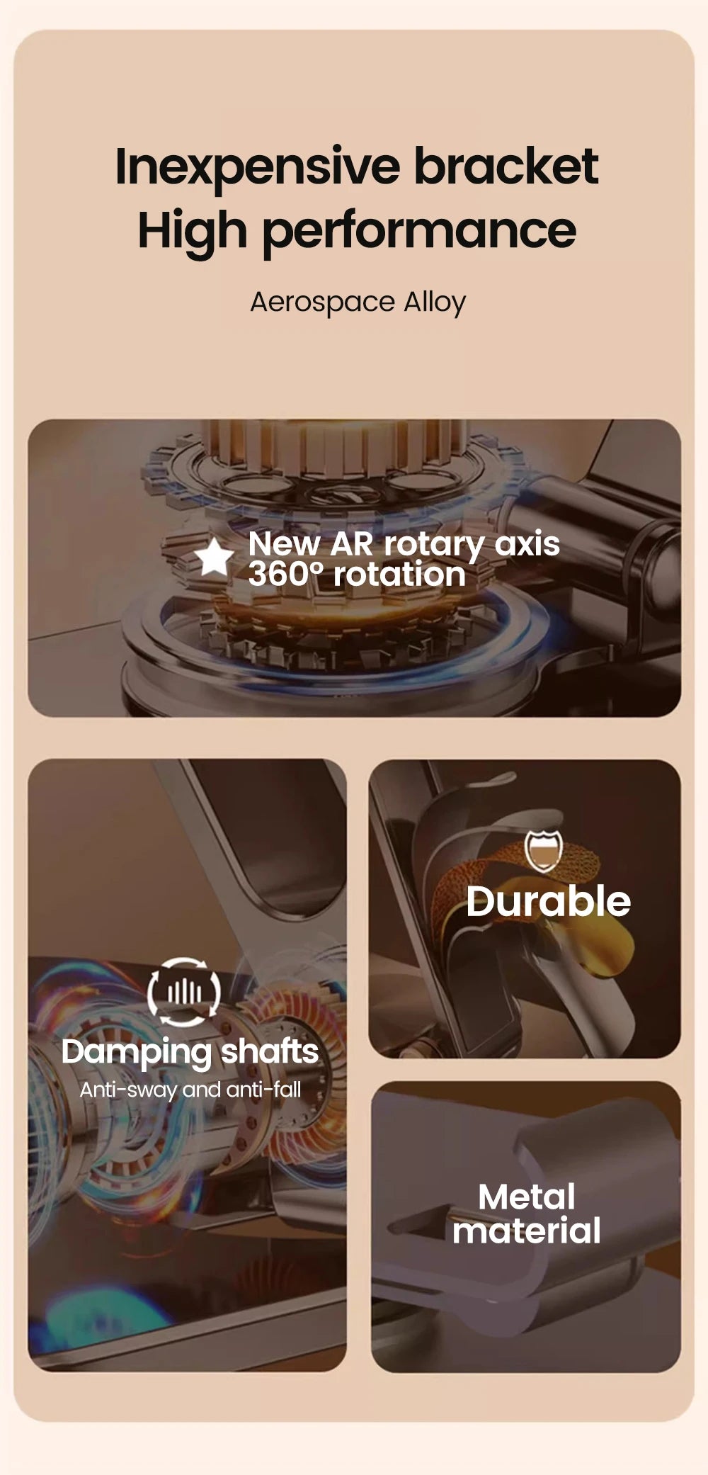 Elough 360° Rotation Portable Tablet Holder For iPad iPhone 15 Xiaomi Folding Lazy Desktop Live Mobile Phone Stand Mount Bracket