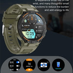 Smartwatch Military Men 360*360 HD Screen Flashlight Health Monitoring Waterproof Heart Rate BT Call Smart Watch For Android IOS
